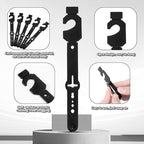 Geelin 100 Pack Belt Hanger Black Plastic Belt Hangers, Tie Hangers Bulk for Men, Closet Organizers, Storage, Retail