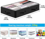 6 Pack Under bed Storage Containers, 90L Large Capacity Bedroom Closet Organizers and Storage Bins Foldable Underbed Storage Bags for Clothes, Blanket, Towels, Comforter, Sweaters, Linen Sheet Black