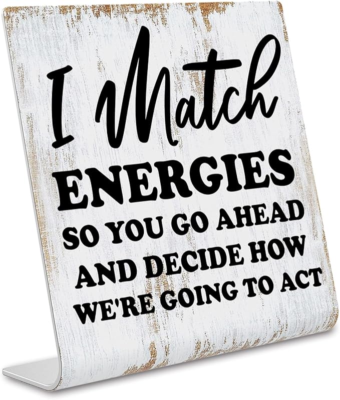 Funny Desk Signs for Women Men Office, Work Humor Decor Cubicle, Office Shelf Table Desk Decor for Cowoker Friends Sister Manager, Sarcastic Work Stress Relief White Elephant Gift Idea dksg3