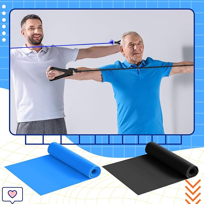 2 Pcs Resistance Band with Handles Chair Exercise Equipment for Seniors Physical Therapy Band Gifts for Elderly Women Rehab, Physical, Grandma, Grandpa