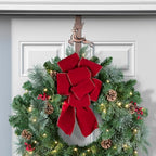 Haute Decor Adapt Adjustable Length Wreath Hanger with Interchangeable Icons (Oil Rubbed Bronze-Flag/Reindeer/Pumpkin/Fleur de lis) - 4 Wreath Hangers in 1 - Door Wreath Hanger for Every Season