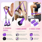 Resistance Bands with Handles for Women, Exercise Bands Set for Physical Therapy Yoga Pilates, 5 Level Workout Bands for Working Out with Door Anchor, Home Gym Fitness Equipment