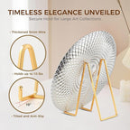 Plate Holder Easel Display Stand - 8 inch Metal Plate Stands for Display - Tabletop Picture Stand - Gold Iron Easels for Display Pictures | Photo Frames | Book | Decorative Plates | Plaque -2 Pack