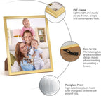 Giftgarden 8x10 Picture Frame Set of 18, Lightweight 8 by 10 Frames Bulk for Gallery Wall Photo Hanging and Tabletop Display, Gold