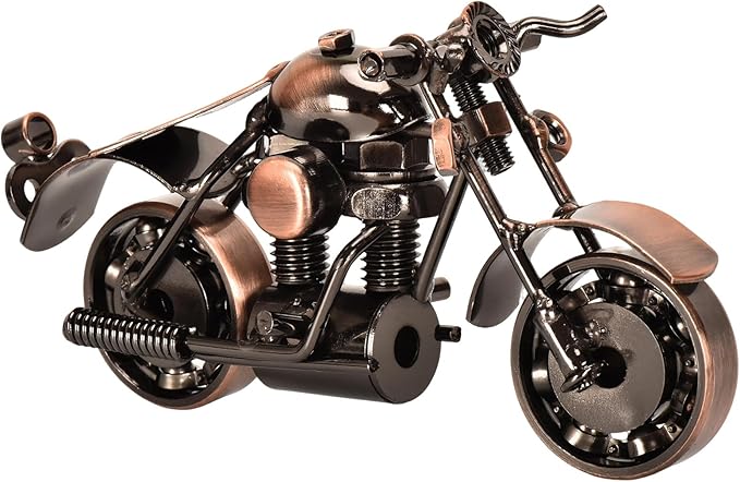 Metal Motorcycle Model - Collectible Moto Decor, Ideal Motorcycle Gifts for Men, Handcrafted Metal Replica for Study/Office/Living Room Decoration