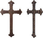 DreamsEden Metal Cross Christian Wall Art, Antique Hanging Religious Cross Decor Vintage Living Room Bedroom Home Decoration
