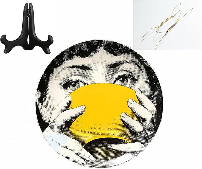Decorative Plates Handmade Ceramic Ornament for Home&Office Wall Decors (with Hanger) (F3)