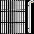 40 Pcs 3 Hole Punched Magazine Holders, Magazine Binder Magazine Organizer 3 Ring Binder Insert Strips for Magazine Storage Craft Paper File Book, Translucent White