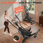 YOSUDA Elliptical Exercise Machine, 3-in-1 (Elliptical + Cardio Climber + Stair Stepper) Elliptical Machine for Home with 45°Incline, 15.5 in Stride, 16-Levals Resistance, Quiet Magnetic System