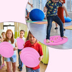 Kids Maze Balance Board Plastic Wobble Rocker Balance Board with Mini Balls Load 170lb for Balancing Exercise Equipment Game Boys Girls Physical Therapy 18.5 x 14.57 Inch(Pink,Round)