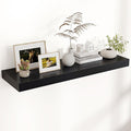 Venusmiles Floating Shelves for Wall, 40" W x 12" D x 2" H, 1 Pack of Long Wall Mounted Engineered Wood Shelves with Invisible Brackets for Living Room, Bedroom, Bathroom, Kitchen Decor, Black