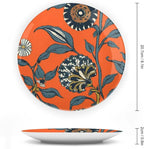 Plates Ceramic Persimmon Flower Chinoiserie Customize Decor for Festival Wall Kitchen Home Ceramic Dinner Plates 1 Plate with 1 Display Stand, Multi Sizes by Choosing, Gifts for Men Women