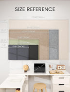 Fluxynara Large Bulletin Board, 70.8" x 47.2" Cork Board Alternative with 48 Safe Removable Adhesive Tabs, Foldable Felt Pin Board for Home Office, Classroom, Bedroom,Entryway for Walls—Sage