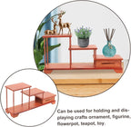 LIFKOME Tiered Wooden Display Riser Stand Pedestal for Home Decor Statues Holder