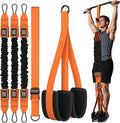 WHATAFIT Pull Up Assistance Bands, Resistance Bands for Pull Up Bar Working Out with Feet Straps ，Adjustable Heavy Duty Pull Up Assist Equipment, Home Gym Fitness Exercise Strength Muscle Training