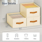 DIMJ Large Wardrobe Clothes Organizer, 8 Packs Fabric Closet Storage Organizer with Handles, Foldable Closet Organizers Dividers for Clothing Jeans Pants Sweater T-shirt