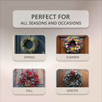 Black No Drilling Required - Universal Wreath Holder for Decorations | Invisible Hook with High-Tech Technology for Door Wreaths & Seasonal Decorations - Hanging Hook for Easy Installation