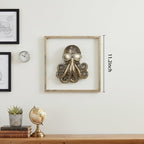 JJALIGHTS Exquisite Resin Animal Head Wall Sculpture (Gift Metal Frame) - octo Imitation Copper Vintage Decor for Living Room, Bedroom & Office | Decorative Wall Hanging Art (Octopus)