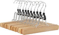 Amazon Basics Wooden Pants Hangers Closet Organizer,Natural,(Pack of 120)