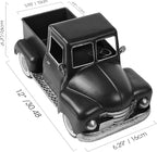 Farmhouse Black Truck Decor, Metal Pickup Farm Trucks Planter, Vintage Truck Christmas Decoration,Decorative Tabletop Storage
