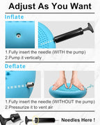 Tumaz Wobble Cushion - Wiggle Seat to Improve Sitting Posture & Stay Focused for Sensory Kids, Balance Disc to Core Strength & Flexible Seating [Extra Thick Balance Board, Pump Included Wobble Board]