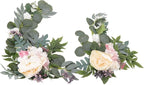 Decorative Arch Flowers for Wedding, 2pcs Hanging Flowers Swag, Wedding Arch Flowers, Artificial Floral Swags for Door Party Wall Home