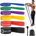 Exercise Bands，Set of 6 Resistance Bands for Working Out,Pull Up Bands Set,at Home Workout Equipment,Workout Bands for Men and Women,Instruction Guide and Carry Bag Included