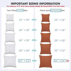 WINGLAM Throw Pillow Inserts 2-Pack, 34x34 Inches Square Decorative Pillow Stuffers, Hypoallergenic Ultra Soft Lightweight Down Alternative Polyester, White Sham Stuffer Pillows（2）