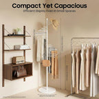 Freestanding Spiral Scarf Rack Stand, Metal Scarf Display Holder with Heavy Base, Scarf Organizer for Closet, for Clothing Store, Apartments, Locker Rooms