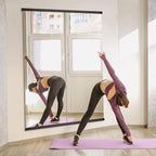 TRAHOME Home Gym Mirror for Wall,70x24x2PCS Full Length,Glass Frameless Body Large Mirror for Home Gym,Workout,Bedroom,Garage(Black)