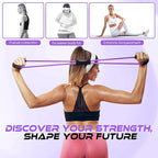 Resistance Bands, Figure 8 Resistance Band, Exercise Bands with Handles, Weights Workout Bands for Arms, Back, Shoulder, Leg, Physical Therapy, Pilates, Home Workout Equipment That Replace Dumbbells