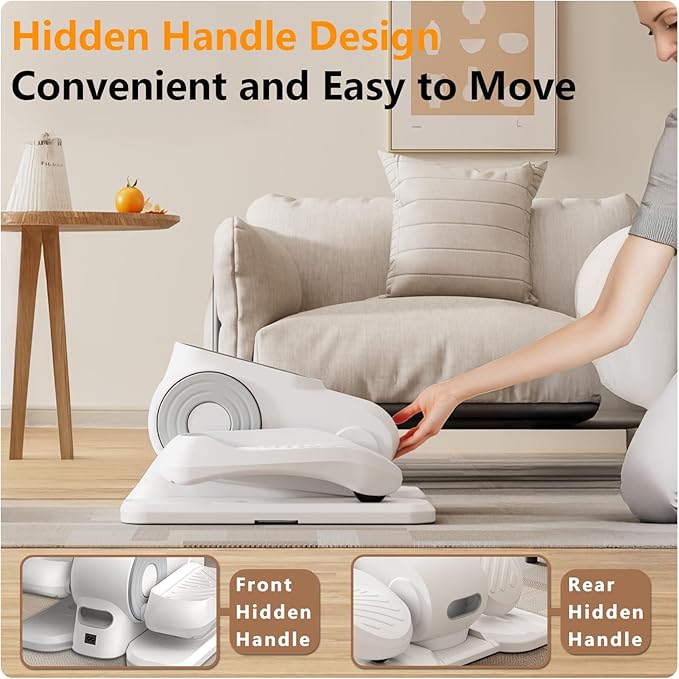 Under Desk Oval Exercise Machine Electric Oval Leg Exerciser Seen on TV 12 Speed Foot Exerciser for Seniors Portable Mini Seat Pedal Exerciser for Home Office