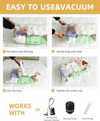 Vacuum Storage Bags for moving, Vacuum Seal Bags for Memory Foam, Latex, Clothing & Bedding, Space Saver Bags (10 Small)