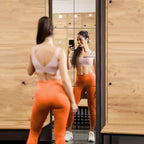 Delma Frameless Mirror Tiles 16"x12"x12 Pcs Wall Mounted, Shatter Resistant Full Length Tempered Glass Panels for Home Gym Bathroom Bedroom & Living Room Decor