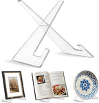 Americanflat Acrylic Easel Stand - 8" Tabletop Easel and Plate Stand - Lightweight Display Holders for Photos, Cards, Frames, Books, Magazines, Albums - Home or Office Decor
