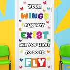 gisgfim Classroom Bulletin Board Decoration Set Wall Door Decor Colorful Classroom Decorations for Kindergarten Preschool Elementary Middle School(Your Wings Already Exist)