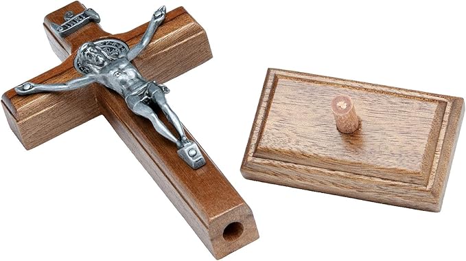 Intercession Wall and Table Wood Cross Crucifix (5 inch - Onyx)