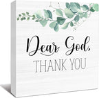 Farmhouse Decor, Christian God Home Decorations, Aesthetic Entry Way Table Shelf Wood Box Decor, Living Room Table Accessories, Boho Office Decorations For Work (05)