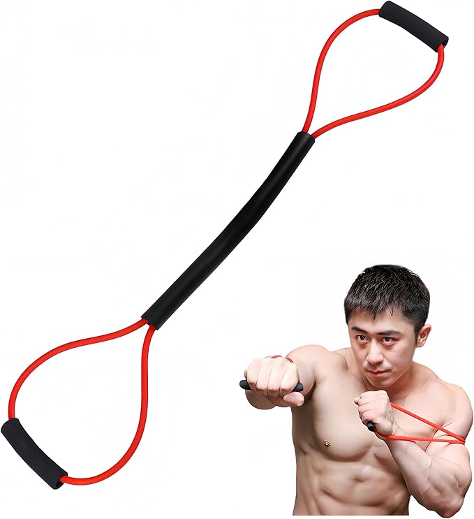 𝘀𝗮𝗻𝘀𝗲𝗻𝘄𝗮𝗻𝘄𝗼 Boxing Resistance Bands for Speed, Strength – Ideal for Fighters, Fitness Enthusiasts to Enhance Combat Techniques and Home Training with Varied Resistance Levels