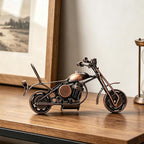 Handmade Metal Motorcycle Model - Motorcycle Gifts for Men & Women, Biker Enthusiast Figurine – 6" Vintage Motorcycle Decor for Man Cave, Home & Office
