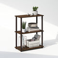 Furinno Turn-N-Tube Book Shelf, 3-Tier Bookshelf, Bookcase with Multipurpose Compact Display Rack, 11.6 x 23.6 x 29.6, for Living Room, Bedroom, Home Office, Walnut/Brown