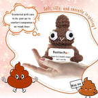 Funny Gag Poop Emotional Support Stuffed Positive Cochet Animals Pickle Gifts for Adult Men Women Brother,Weird Things Stuff Office Decor