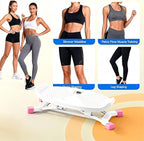 Stridon Balance Board for Adults - 3-in-1 Stepper with Resistance Bands & Portable Wobble Board Featuring LCD Monitor, 300 lbs Capacity Ski Balance Trainer for Full Body Workout at Home Gym