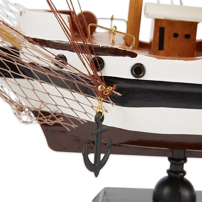 Zingz & Thingz Ahoy Collection Wooden Passat Ship Model, 13x2.75x12
