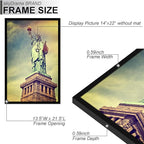 100% Solid Wood 14x22 Picture Frame Set of 3, Black Frame for 14 x 22 Inch Picture Poster Photo, Light Weight 14 by 22 HQ Matte Black Frame for Wall - 3 Pack/Black/14 x22