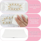 2 Pack Hanging Jewelry Organizer, 80 Clear Pockets earring organizer and storage, Accessories holder organizer for Closet, Jewelries, Necklace, Travel