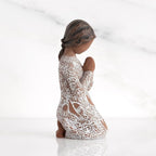 Willow Tree Prayer of Peace (Darker Skin), Seeking The Quiet Within, Expresses Sympathy, Comfort, Remembrance, Healing, Sculpted Hand-Painted Figure