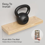 BAOBAB WORKSHOP Solid Wood Floating Shelves for Wall 20 Inch Wide, Wooden Shelf for Bathroom, Light Oak Floating Shelves for Room Wall Mounted Kitchen Farmhouse, Natural Wood, 20W × 6.7D, Set of 2