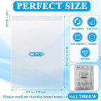 Feifeiya 80 Pcs Magazine Protectors for Collectors Clear Plastic Magazine Sleeves 9.25 X 11.42 Inch Comic Book Size Cellophane Bags Resealable Protective Storage Display for Guides Documents Photos
