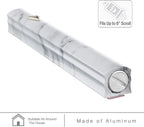 A&S Mezuzot Aluminum Mezuzah Case with 3D Painted Shin Design Easy Peel and Stick Judaica Door Mezuzah for Parchment Scroll (White Marble, 7 Inches)